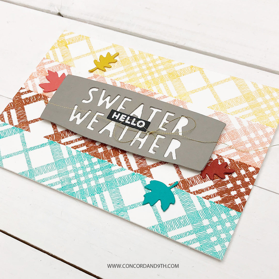 Woven Plaid Background Stamp Set