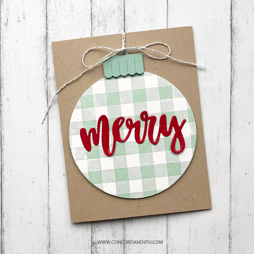 Juego de sellos con fondo de cuadros