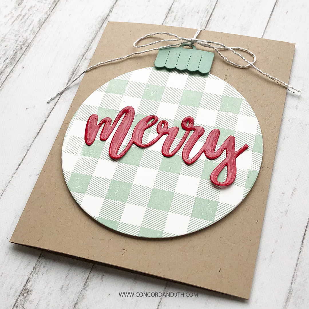 Juego de sellos con fondo de cuadros