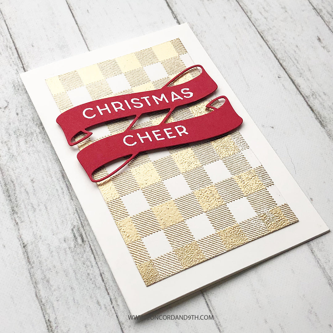 Juego de sellos con fondo de cuadros