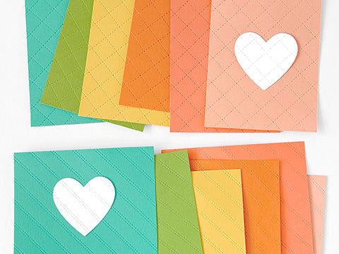 FEATURE FRIDAY: TRIPLE-STEP FLORAL FRAME | QUILTED & STITCHED STRIPE CARD FRONTS