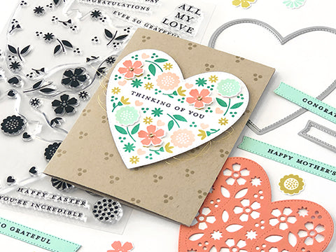 FEATURE FRIDAY: TRIPLE-STEP BLOOMING HEART | PLAID CARD FRONT DIES