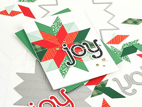 FEATURE FRIDAY: FESTIVE PHRASES | NORDIC NOEL | POINSETTIA QUILT TOP