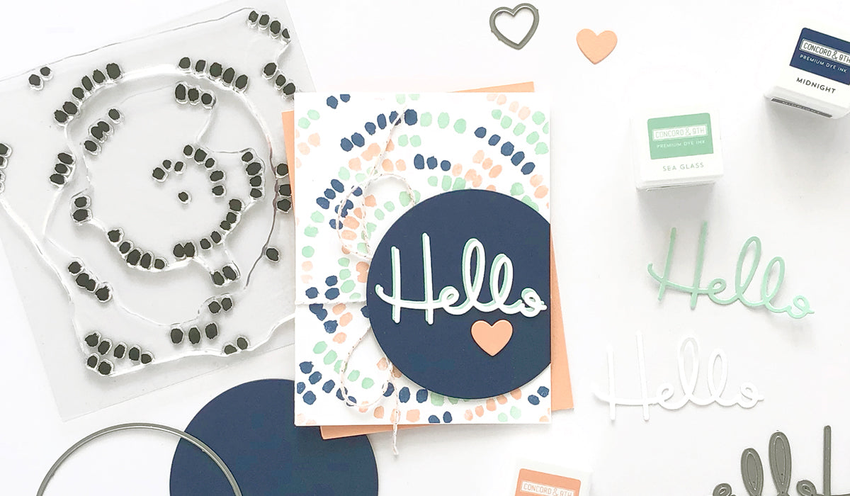 MAKE IT: PAINTED DOTS HELLO CARD