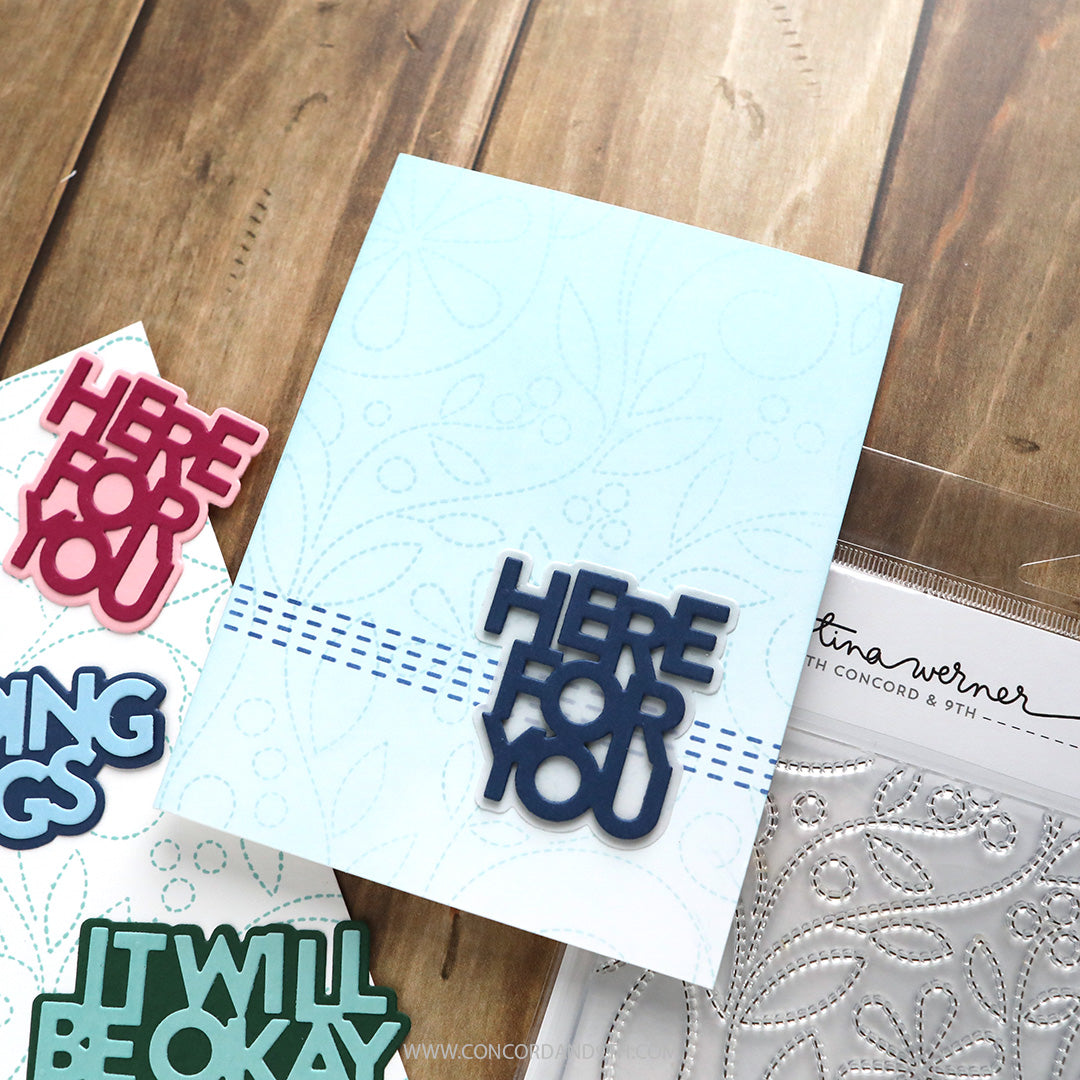 Easy Repeat Stitched Vines Background Stamp