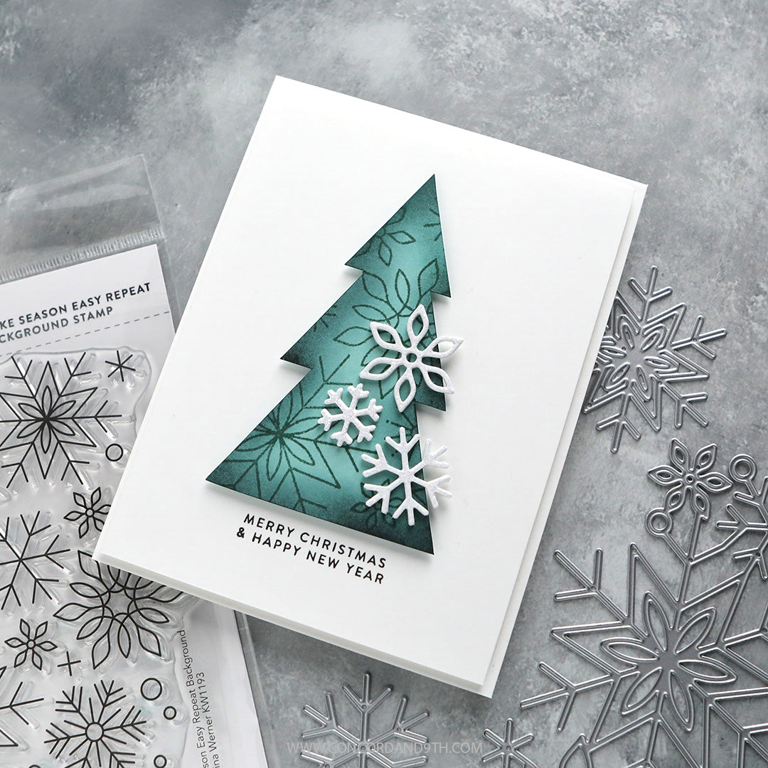 Snowflake Season Easy Repeat Background Stamp