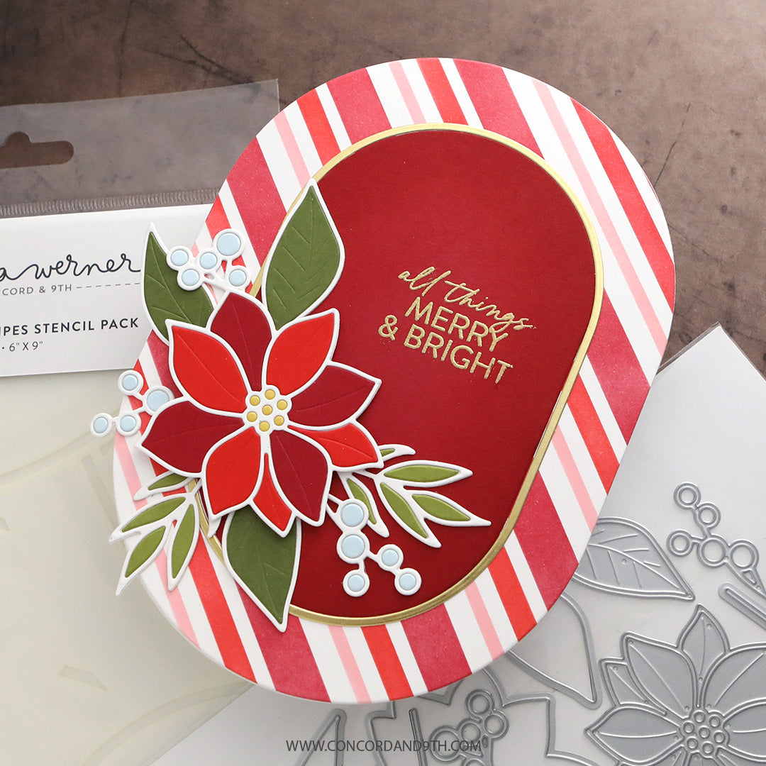 Peppermint Stripes Stencil Pack