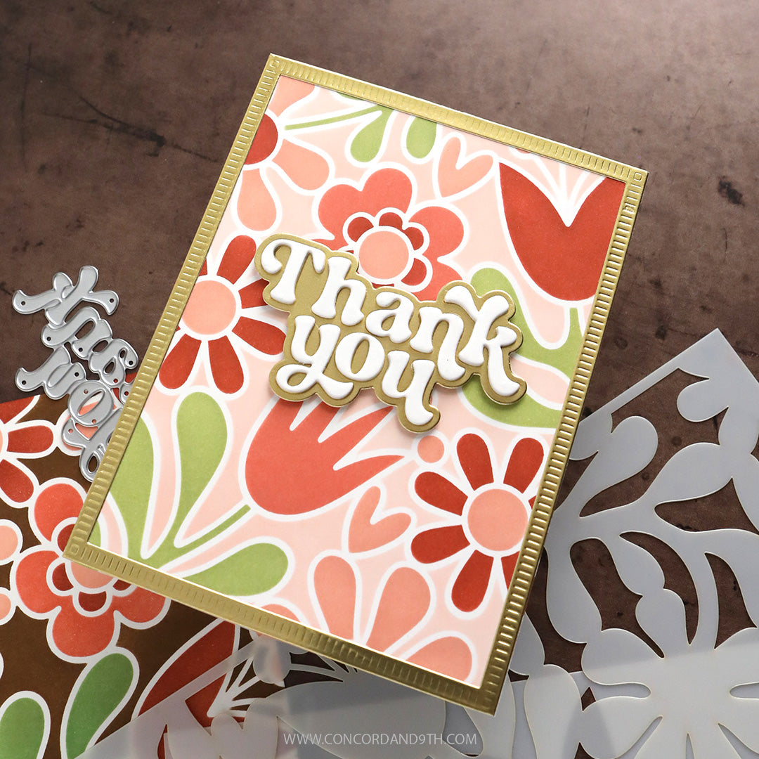 Retro Flowers Stencil Pack