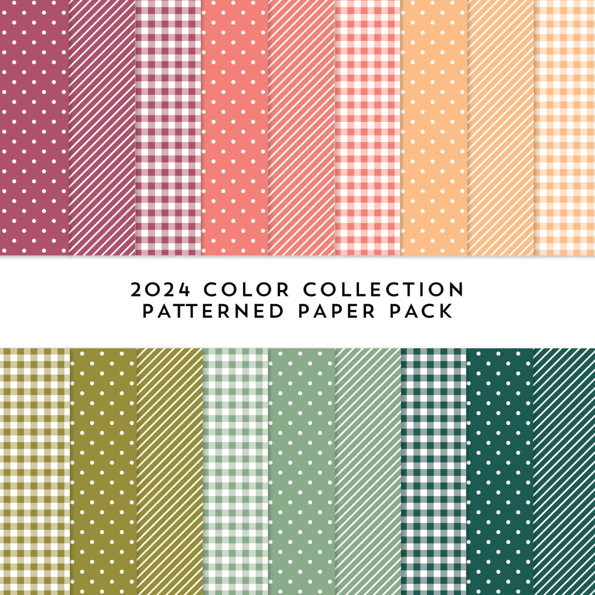 2024 Color Collection Patterned Paper Pack