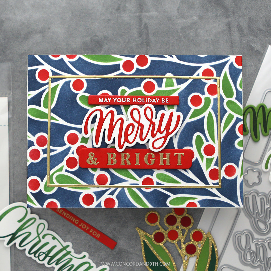 Troqueles de constructor Merry Greetings