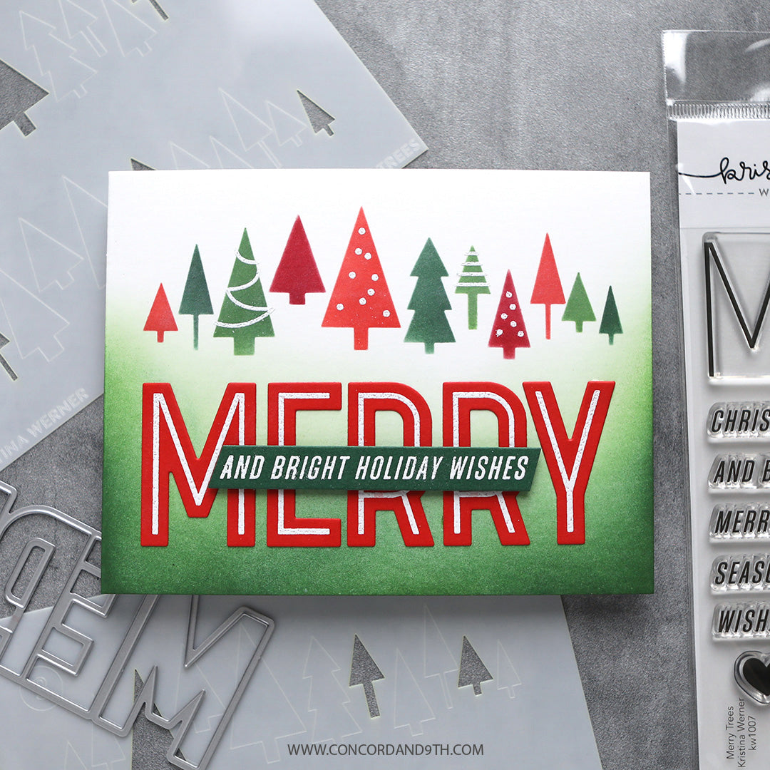 Merry Trees Stencil Pack