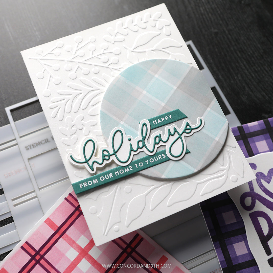 Layered Plaid Stencil Pack