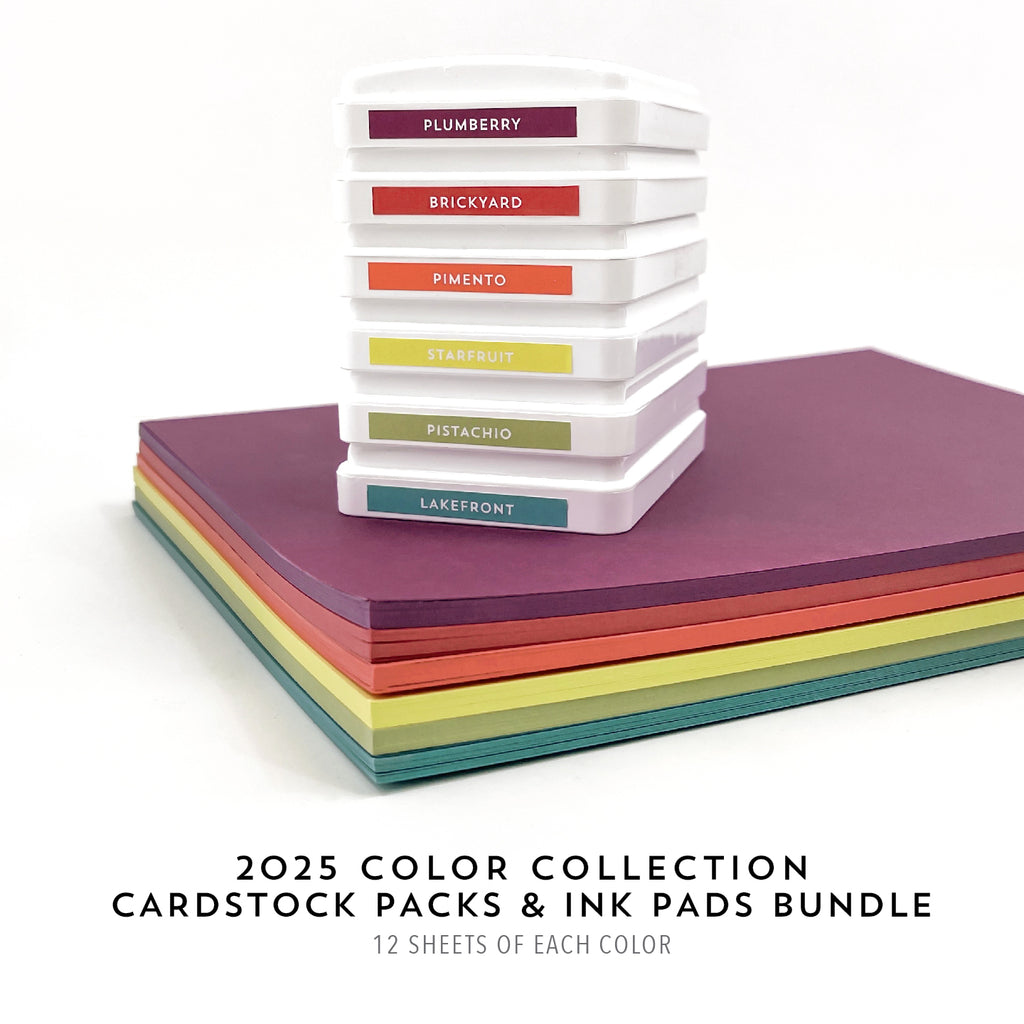 2025 Color Collection Cardstock Packs & Ink Pads Bundle