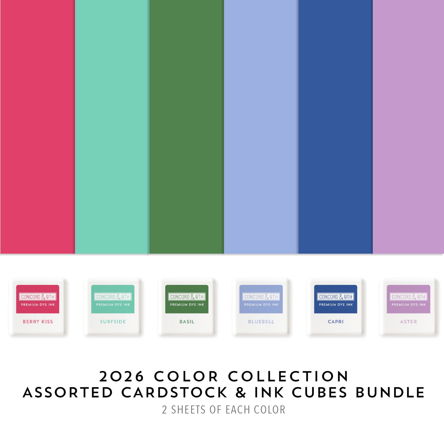 2026 Assorted Cardstock Pack & Ink Cube Bundle