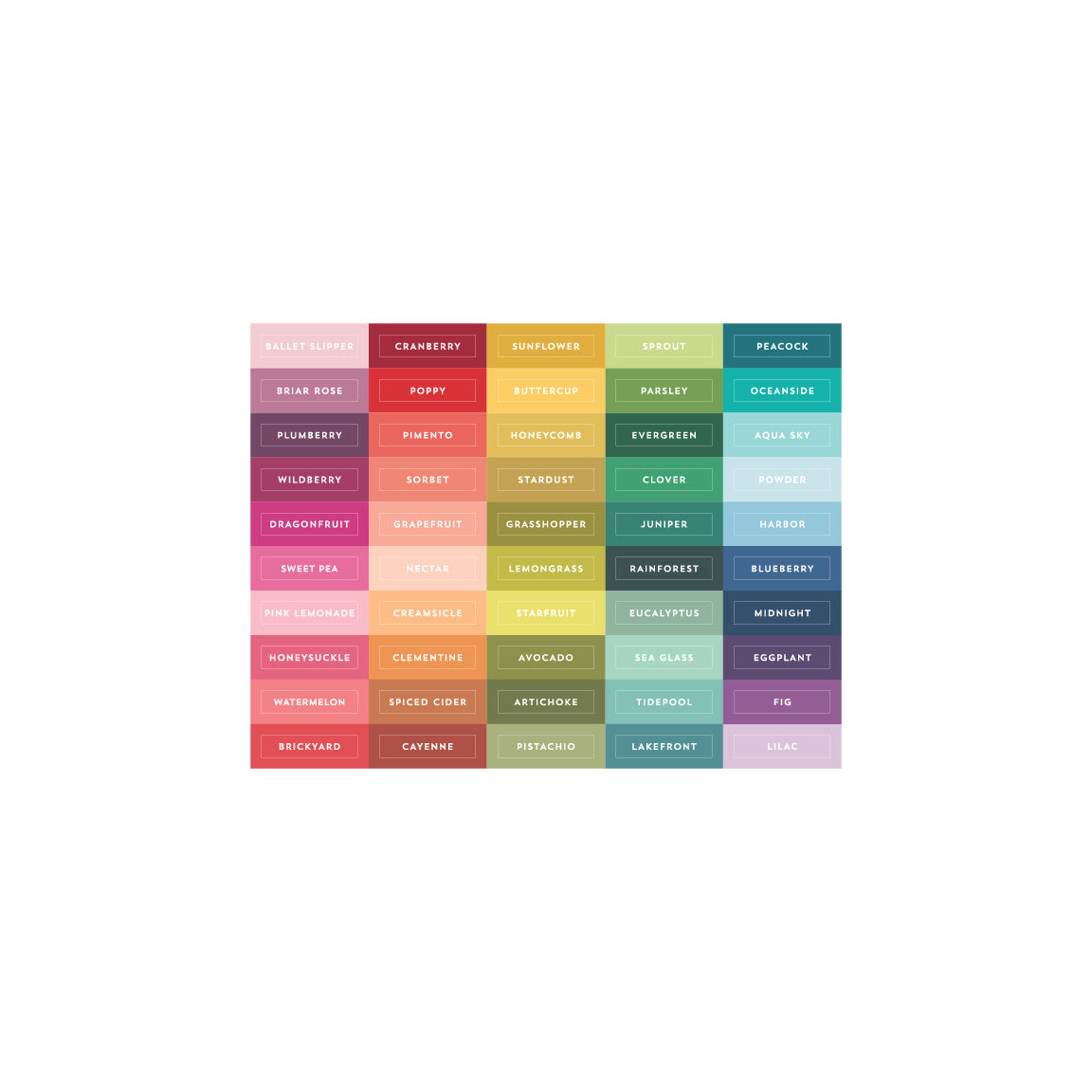 Core Collection Ink Cube Labels