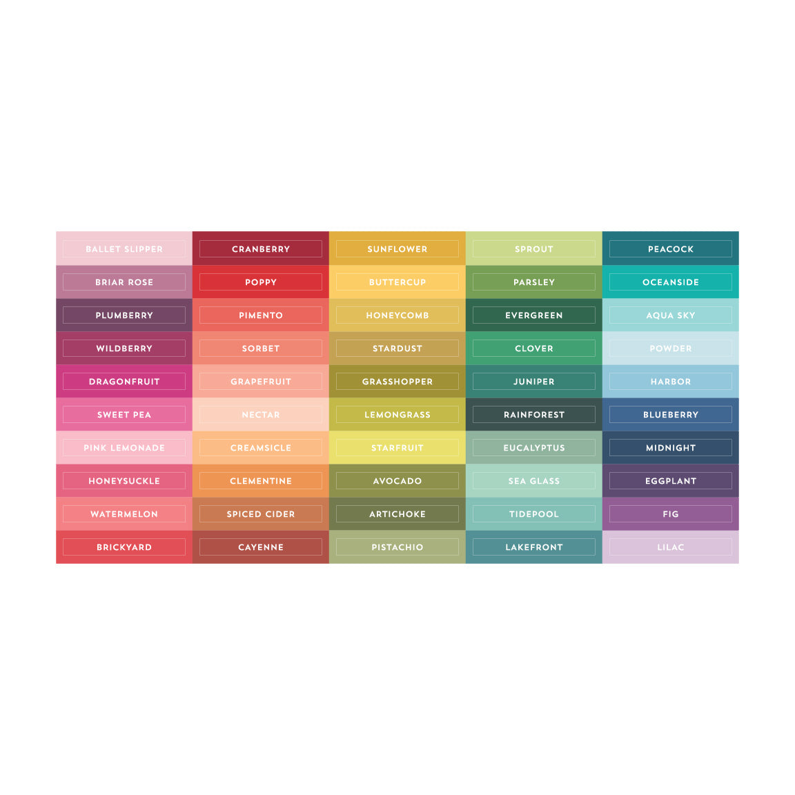 Core Collection Ink Pad Labels