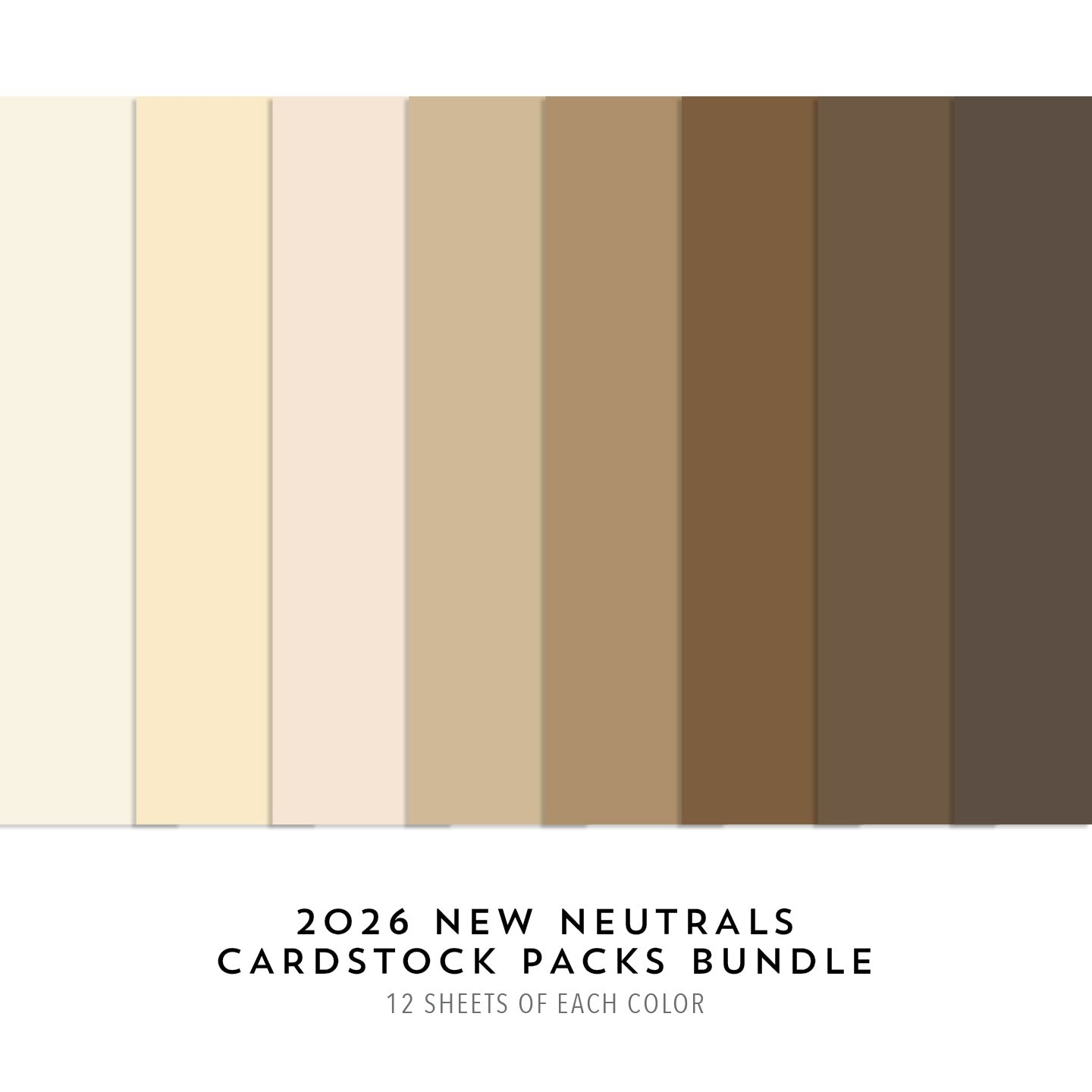 2026 New Neutrals Cardstock Pack Bundle