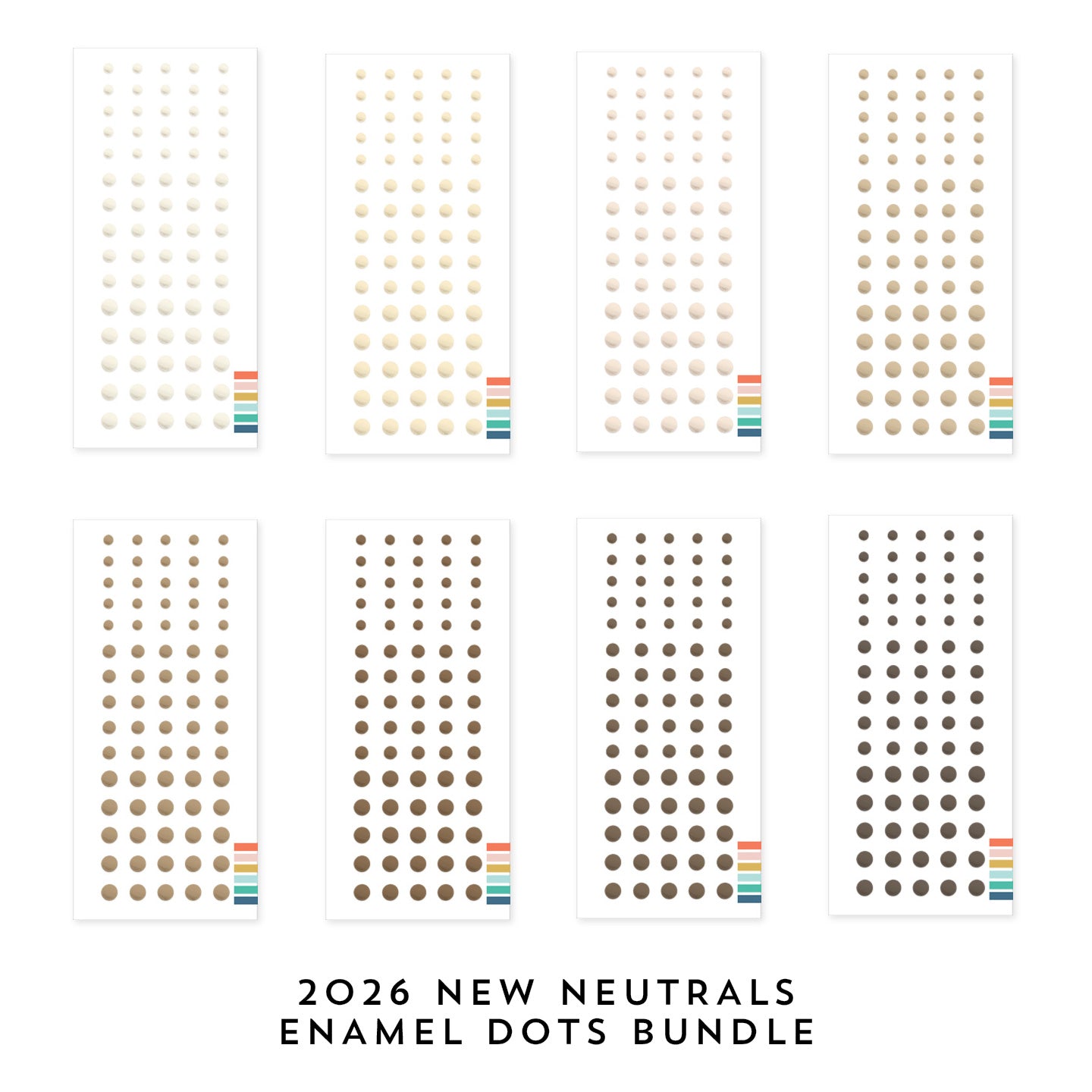 2026 New Neutrals Enamel Dots Bundle