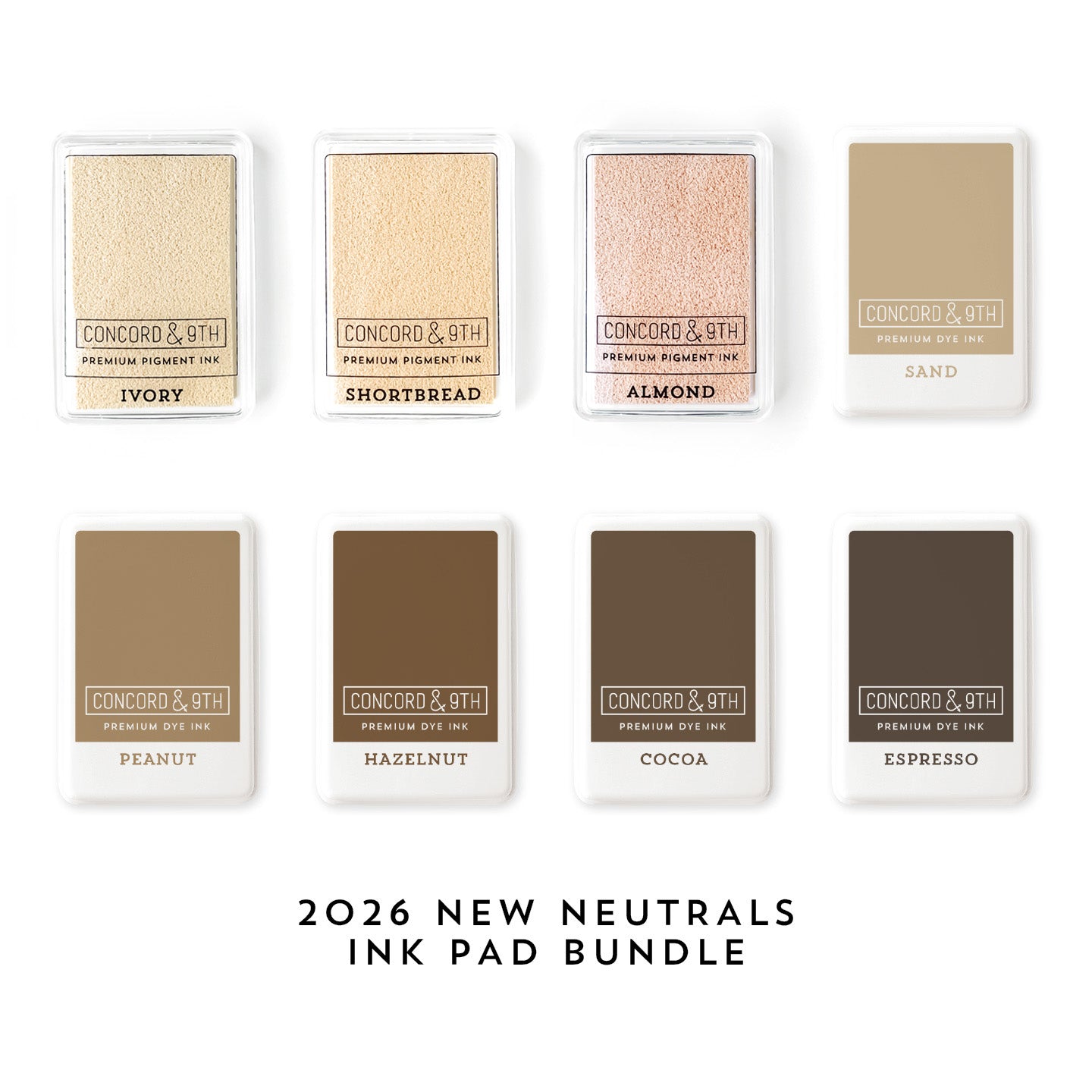2026 New Neutrals Ink Pads Bundle