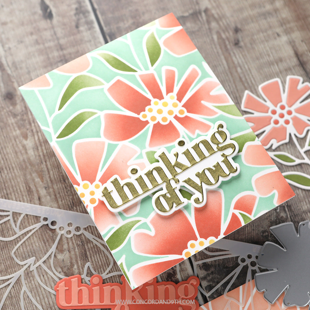 Cheerful Flowers Stencil Pack