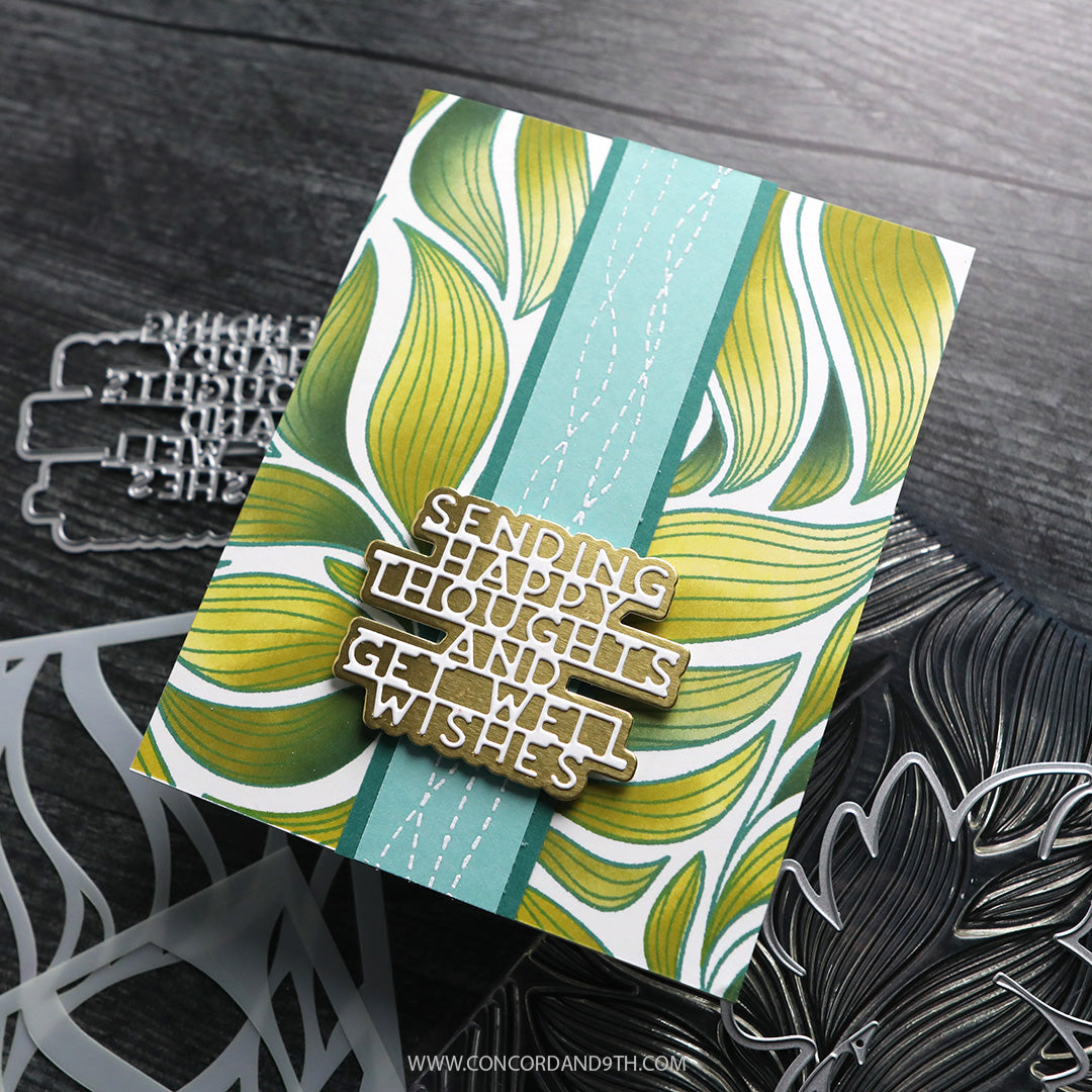 Long Line Leaves Stencil Pack