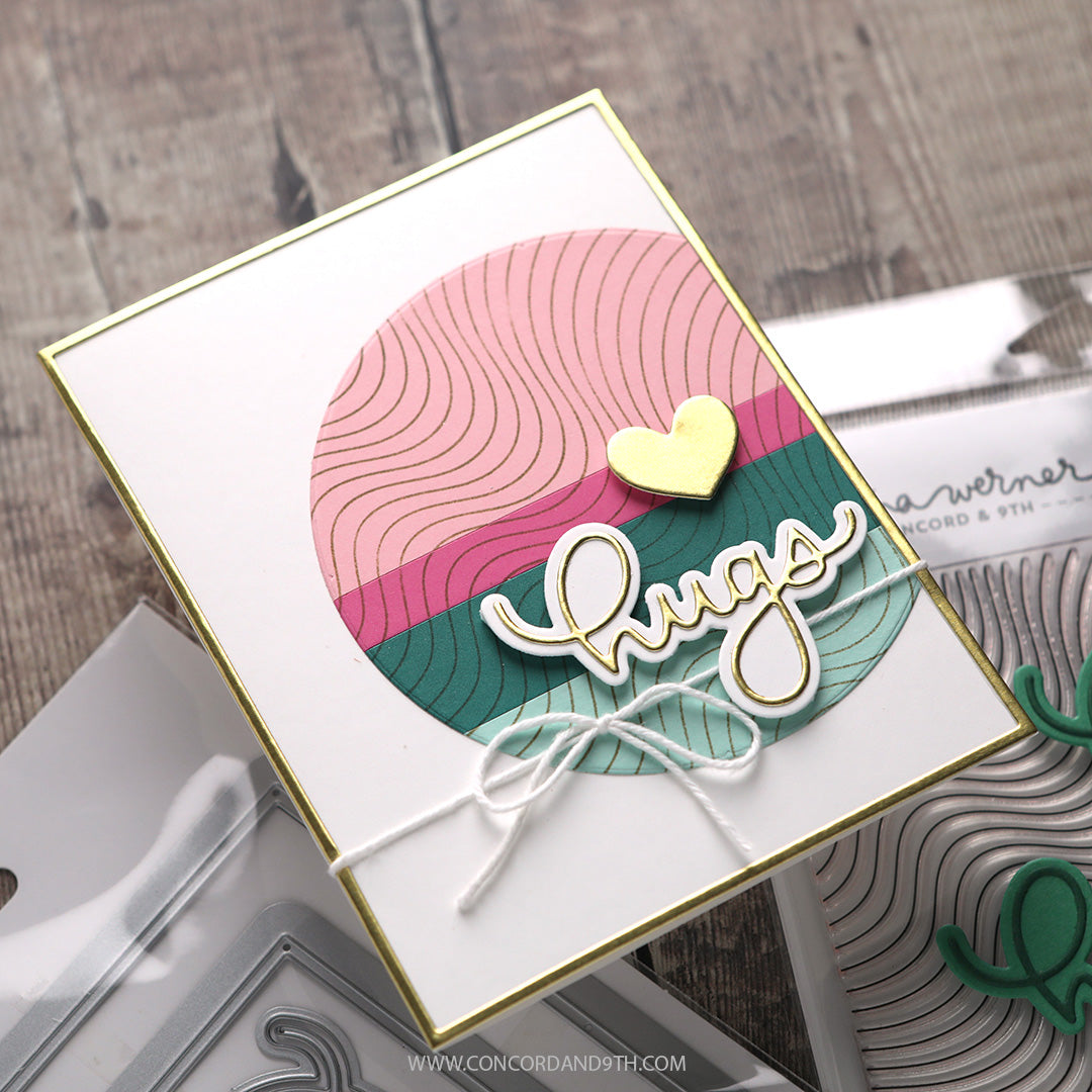 Wavy Lines Background Stamp