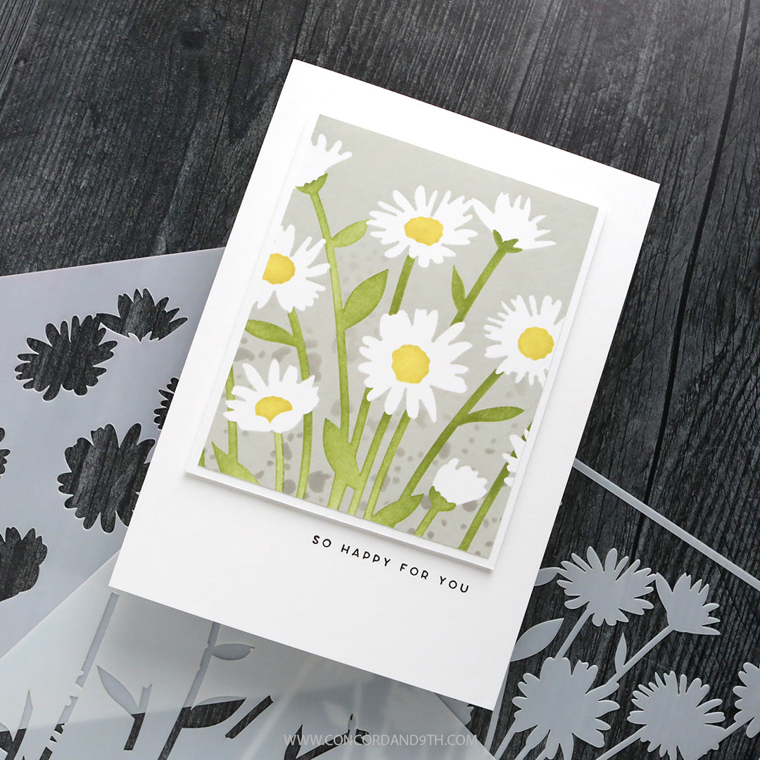 Daisy Bouquet Stencil Pack