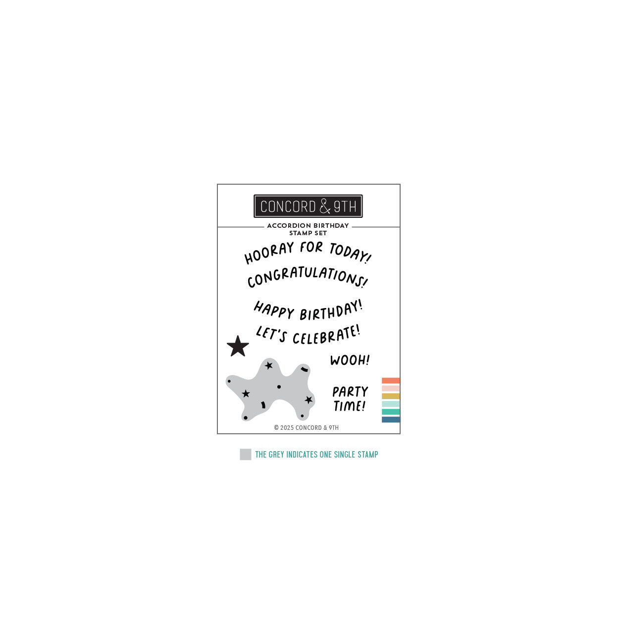 Accordion Birthday Stamp Set