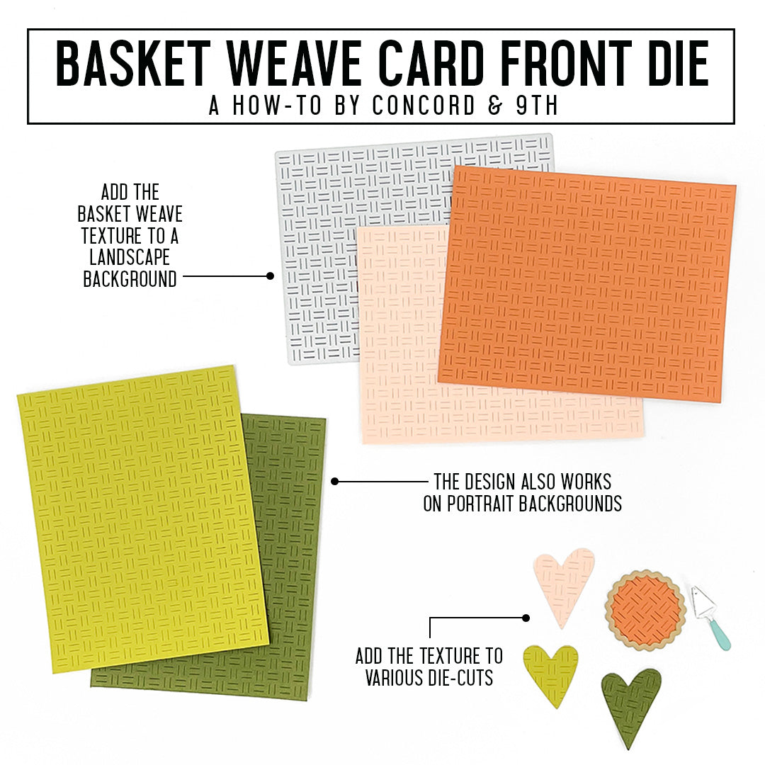 Basket Weave Card Front Die