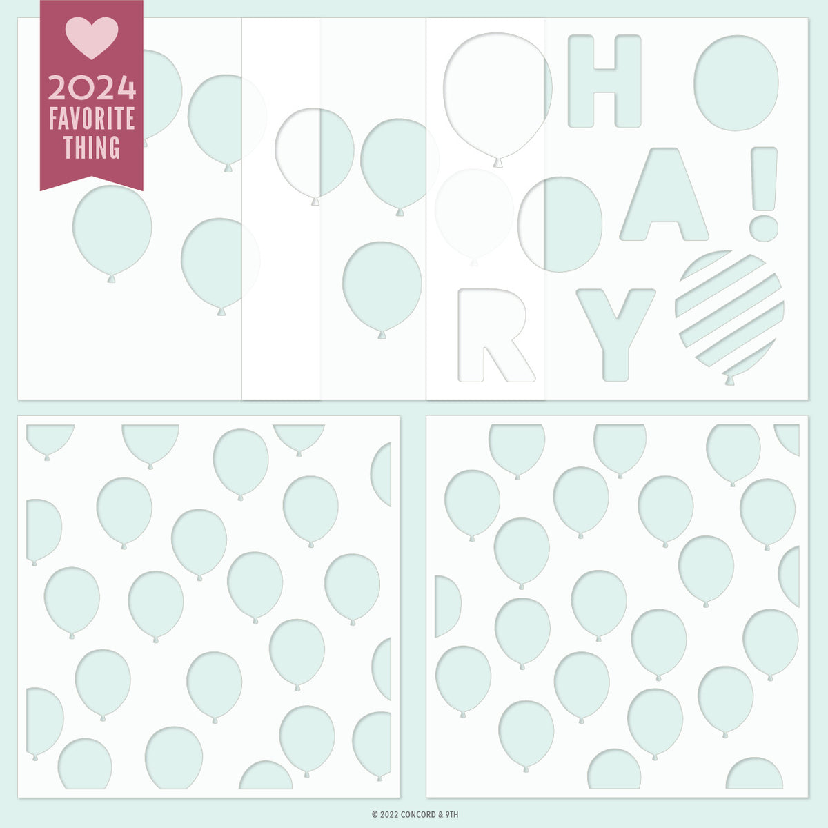 Bunch of Balloons Stencil Pack