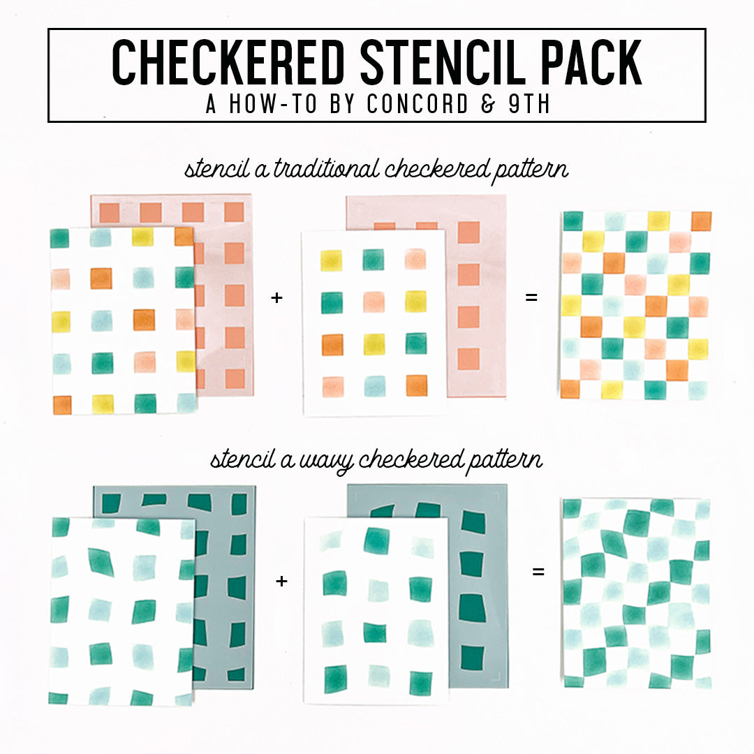 Checkered Stencil Pack