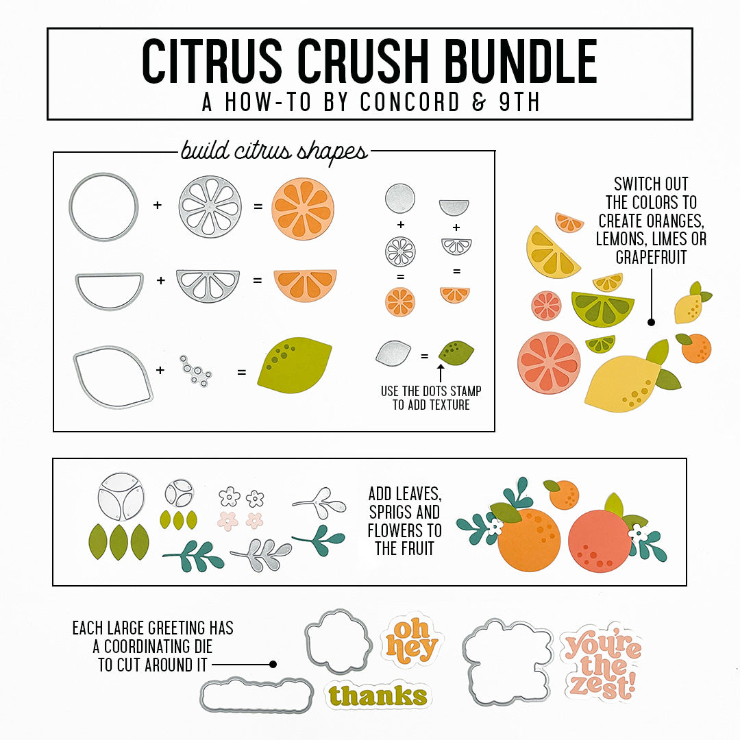 Juego de sellos Citrus Crush