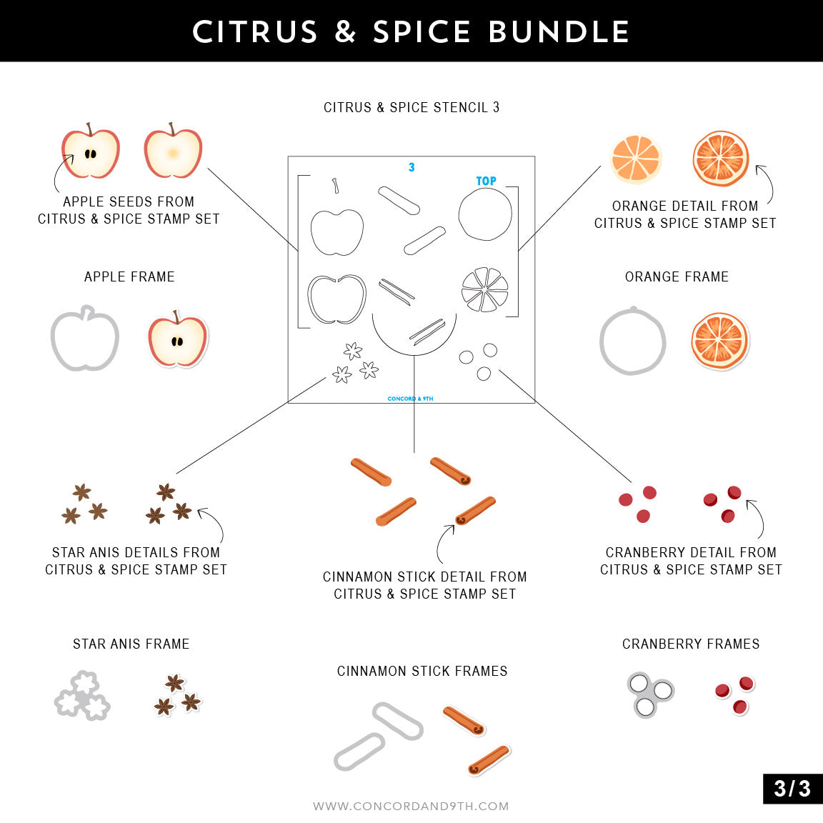 Citrus &amp; Spice Stamp Set
