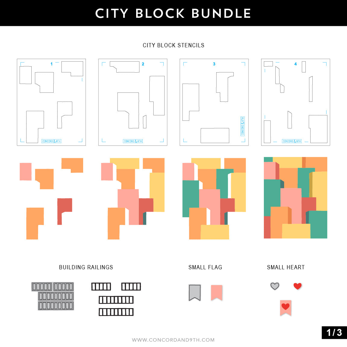 City Block Stamp Set