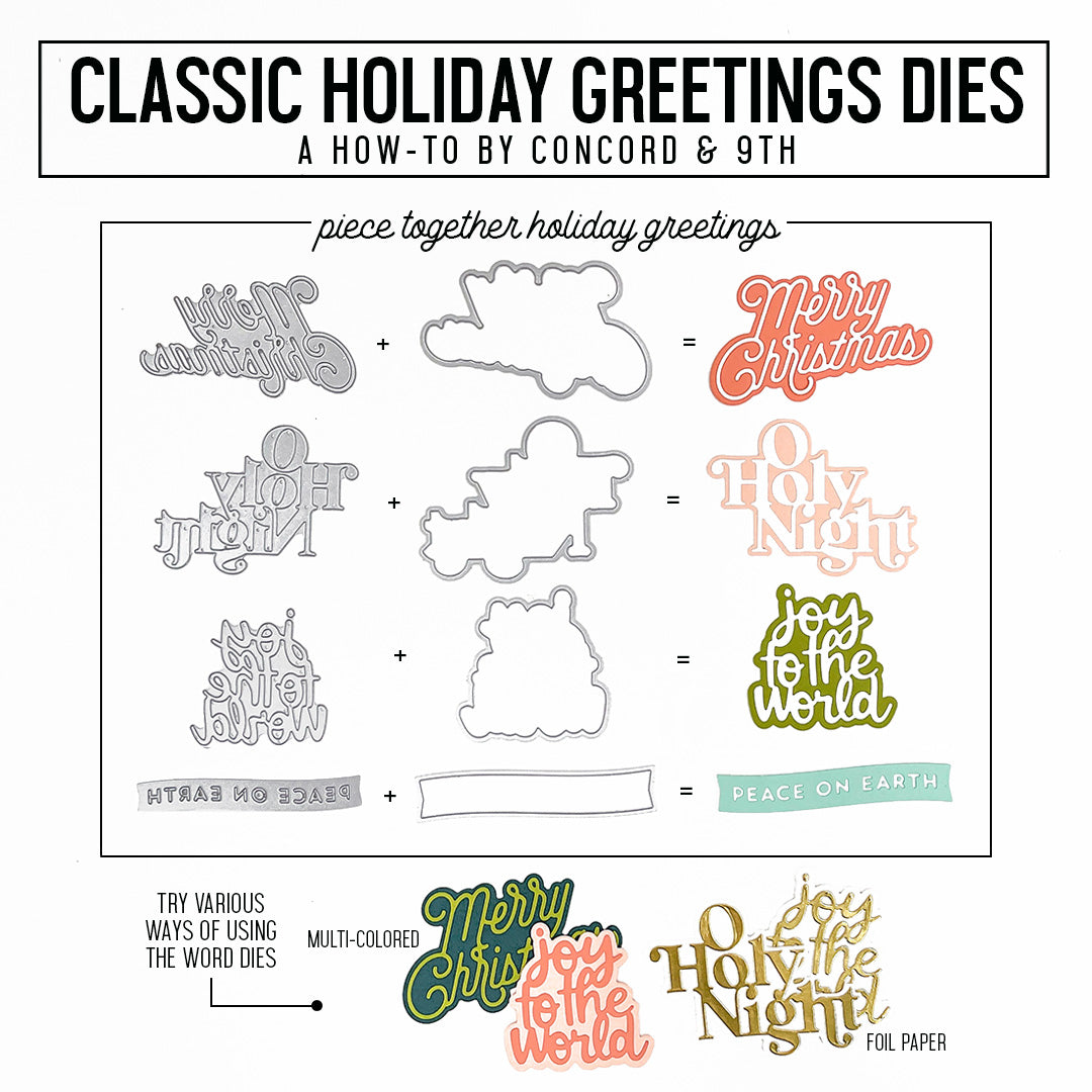 Classic Holiday Greetings Dies