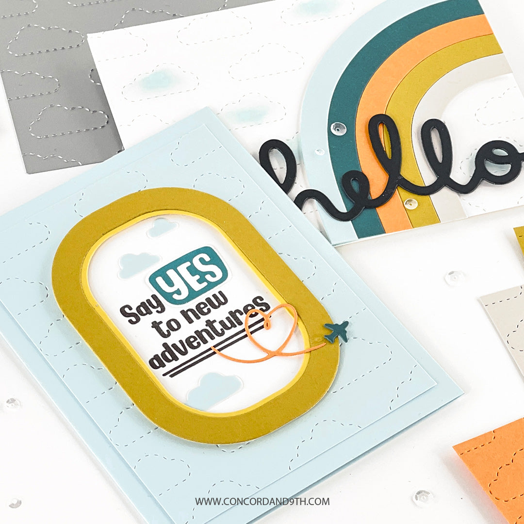 Troquel de doble cara con diseño de nubes