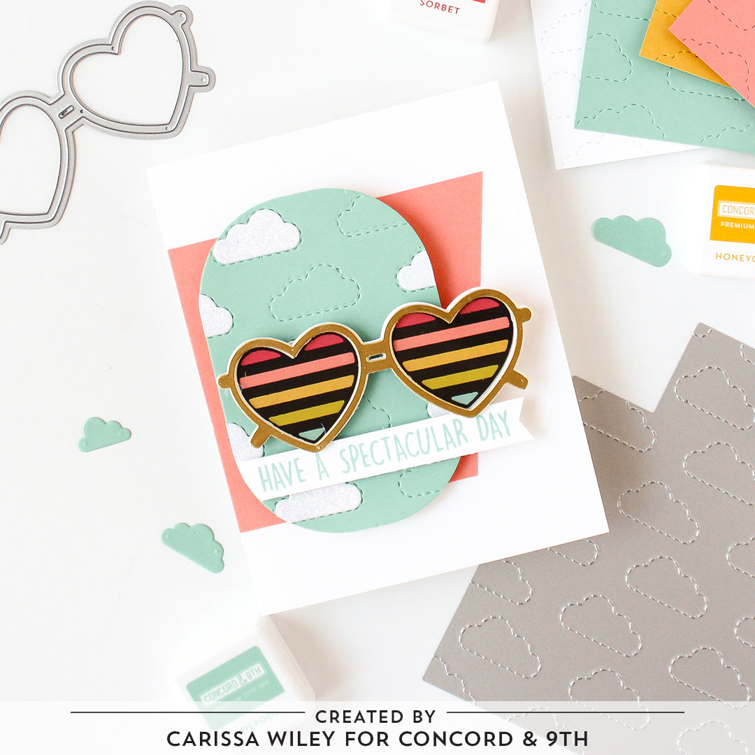 Troquel de doble cara con diseño de nubes