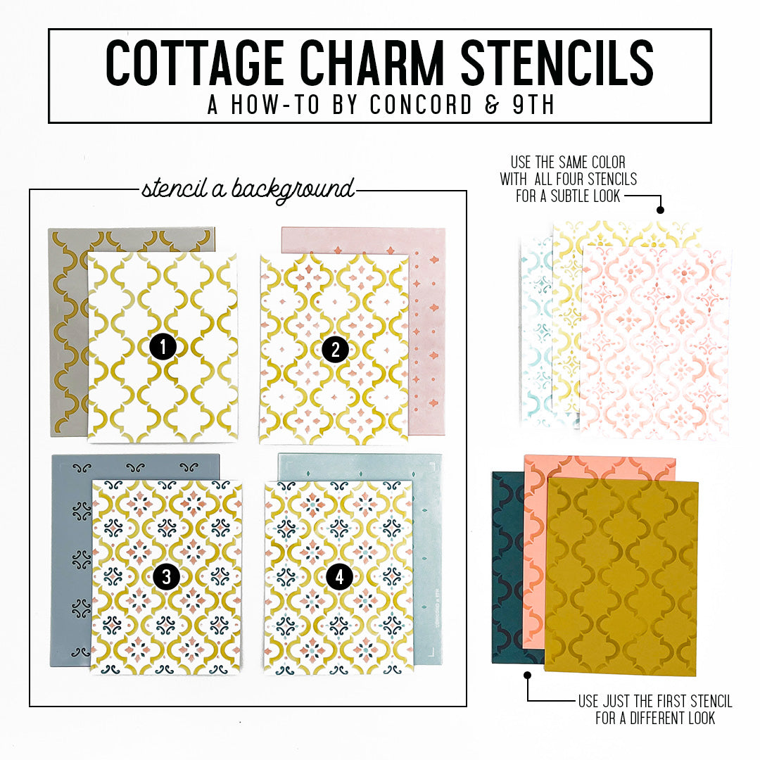 Cottage Charm Stencil Pack