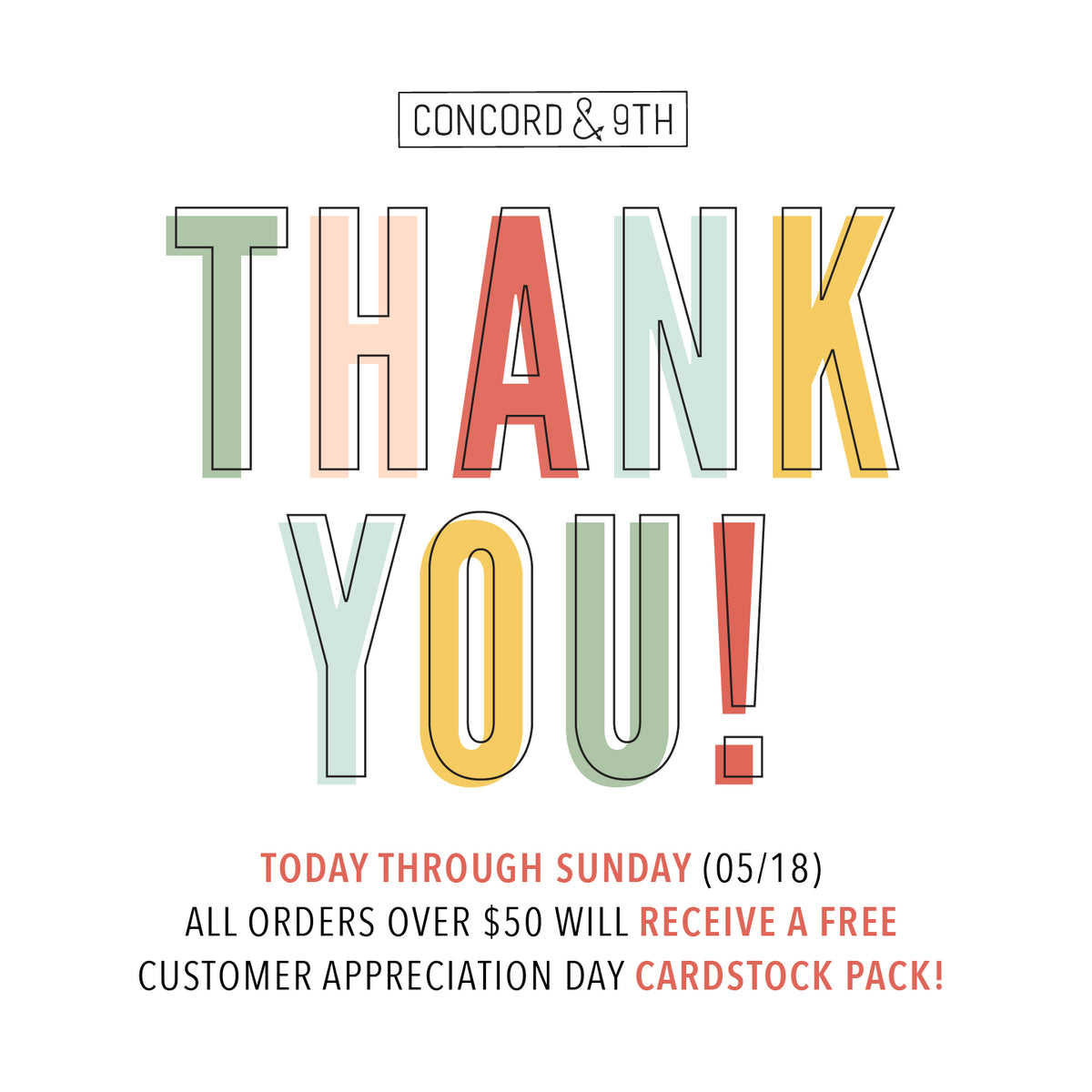 2025 Customer Appreciation Cardstock Pack