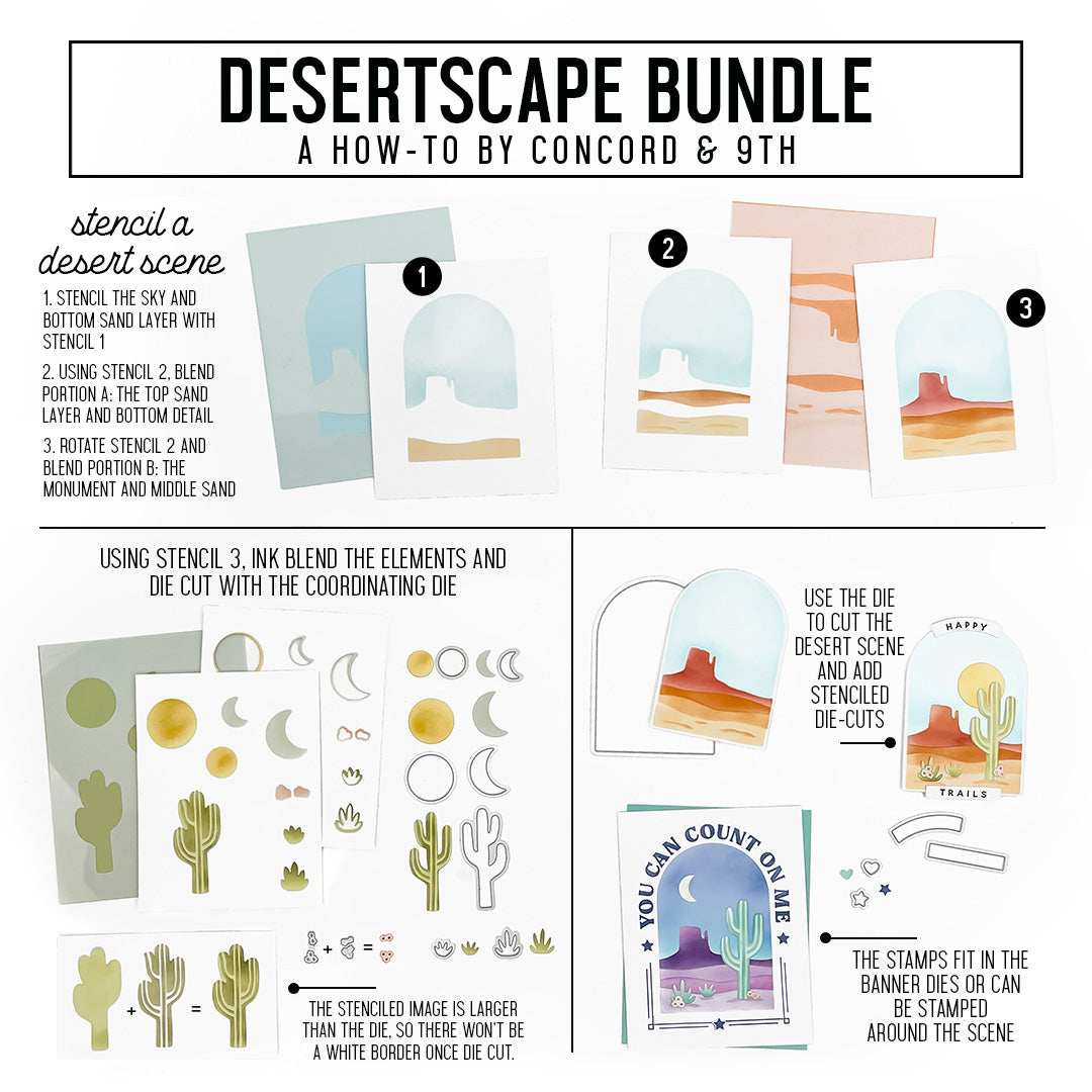 Desertscape Stencil Pack