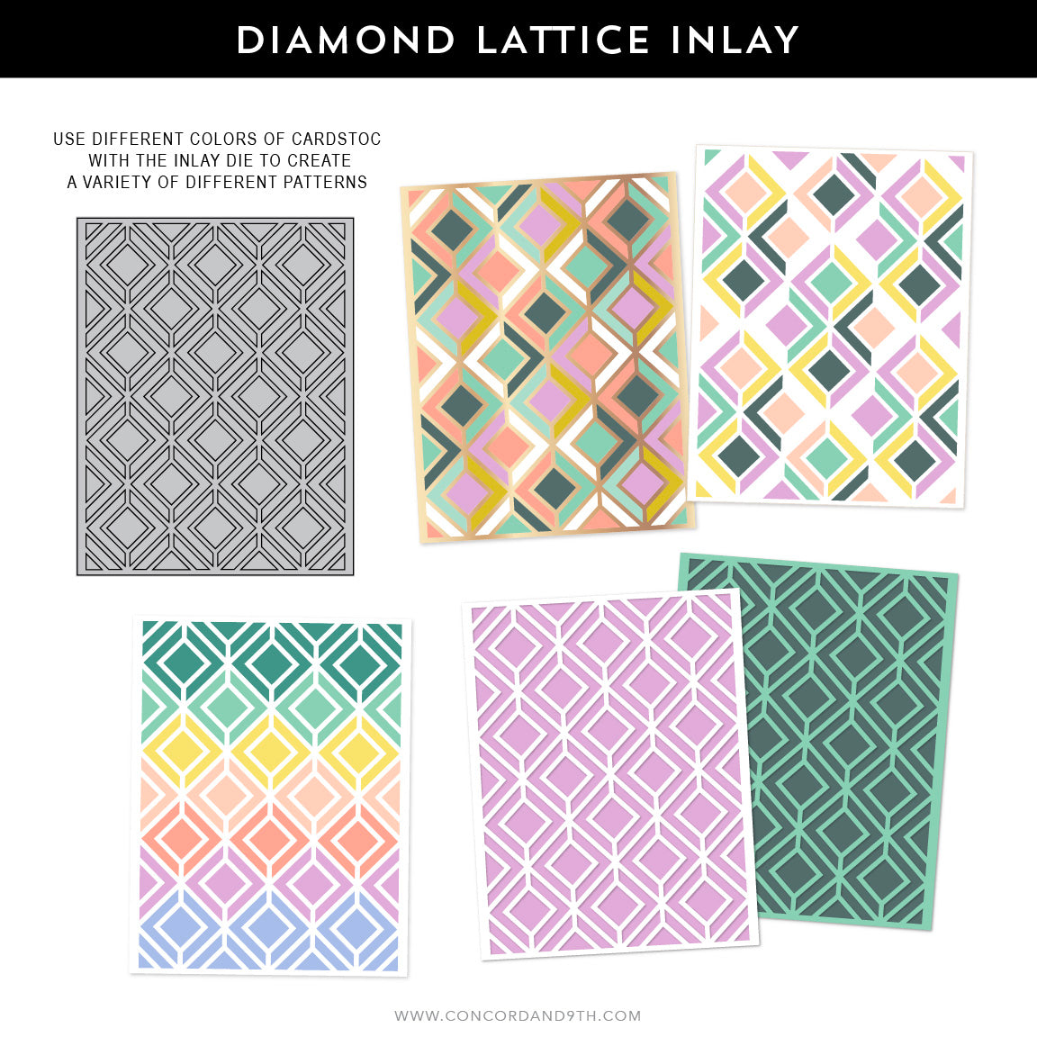 Diamond Lattice Inlay Die