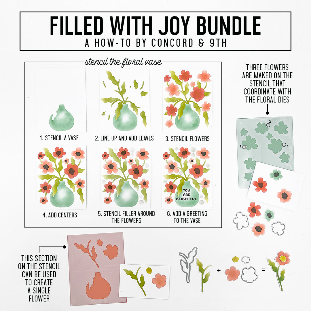 Filled with Joy Stencil Pack