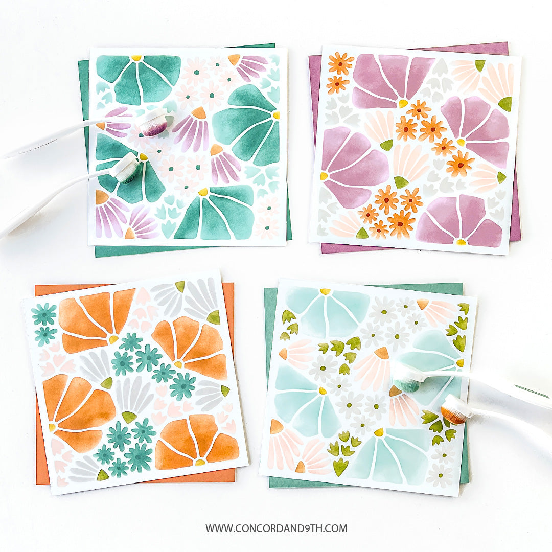 Flower Press Stencil Pack