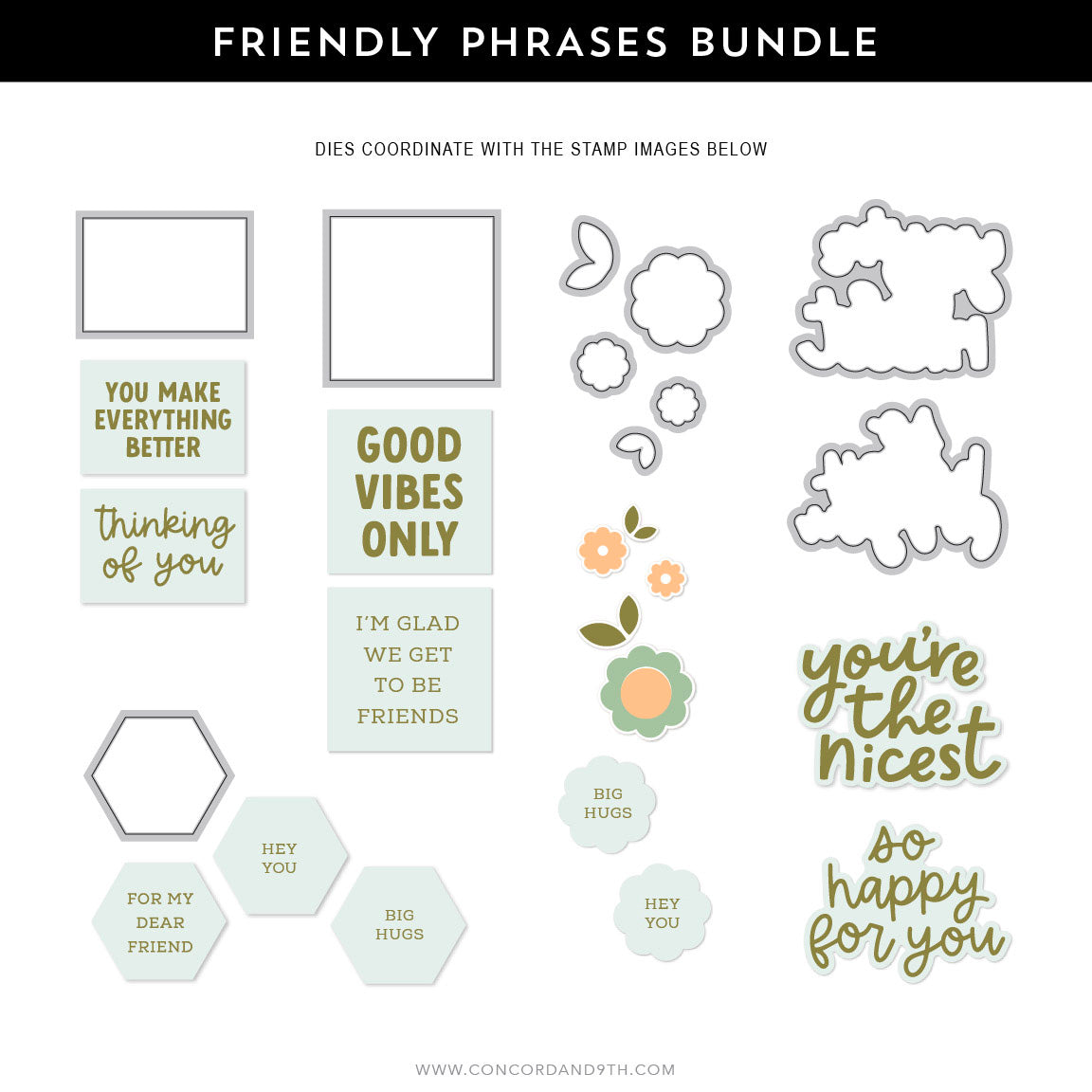 Friendly Phrases Stamp Set