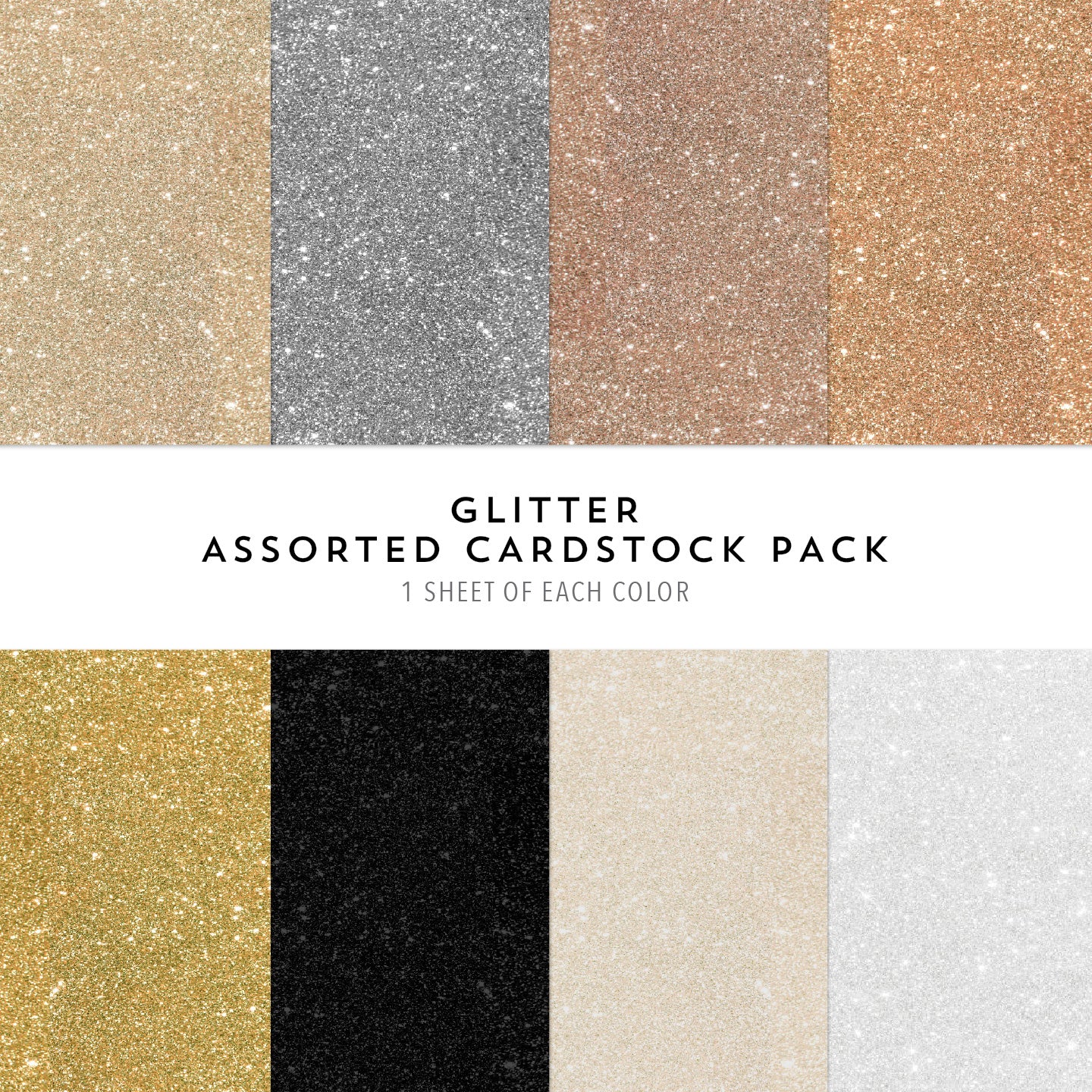 Glitter Assorted Cardstock Pack