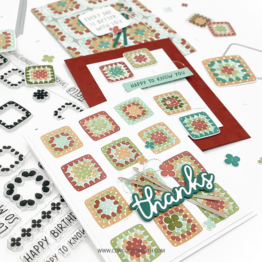 Granny Square Turnabout™ Stamp Set