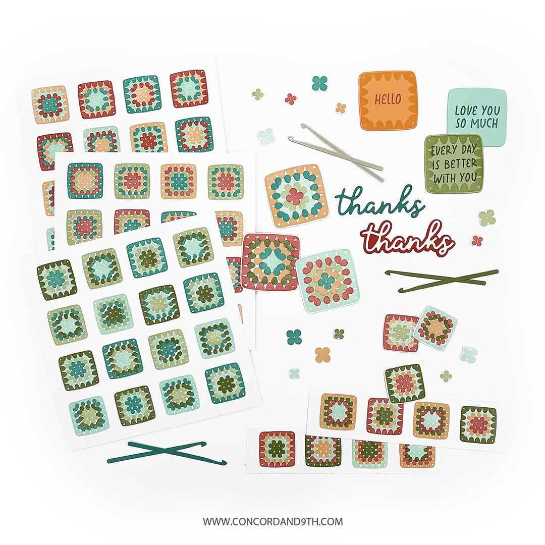 Granny Square Turnabout™ Stamp Set