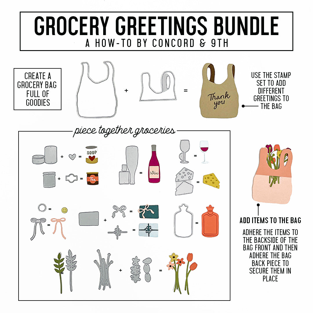 Grocery Greetings Stamp Set