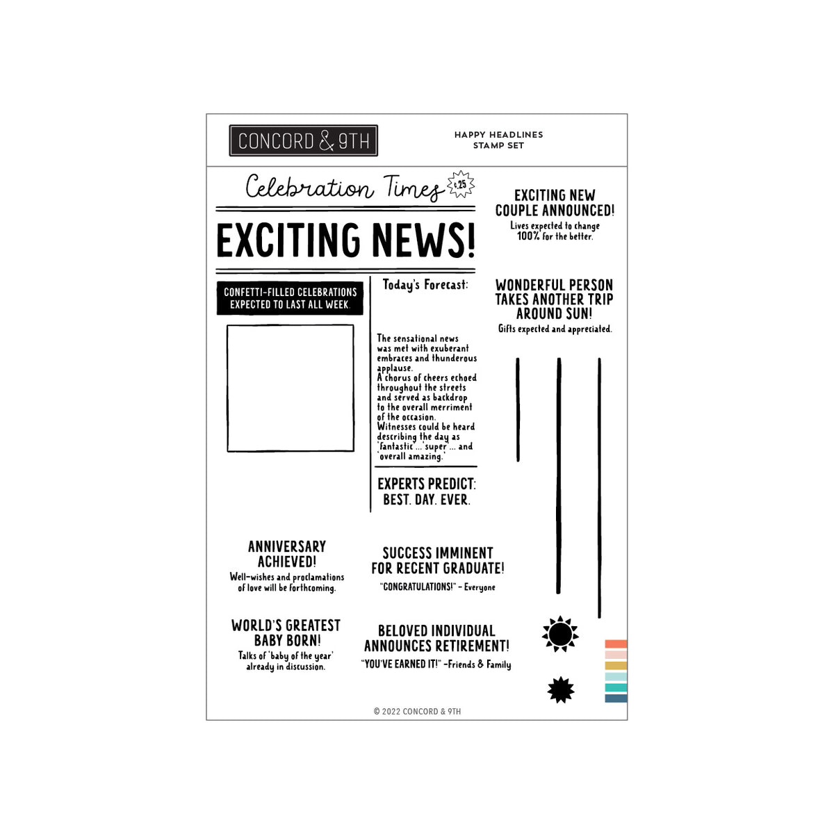 Happy Headlines Stamp Set