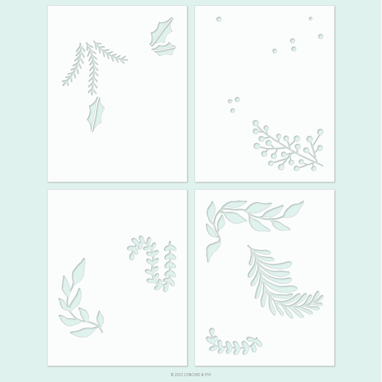 Holiday Sprigs Stencil Pack